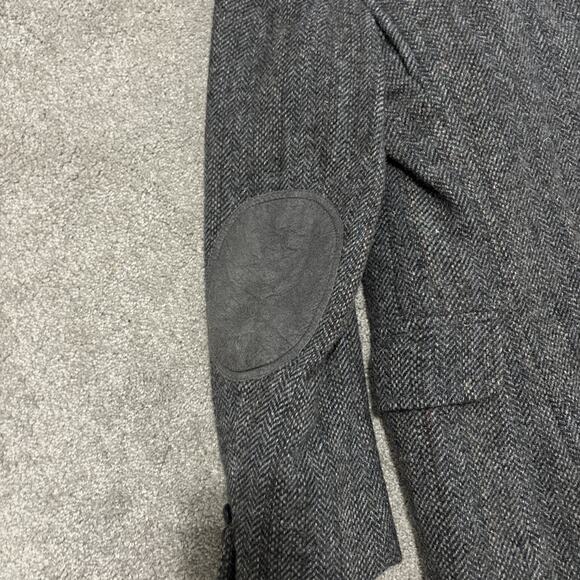 Vtg Pendleton Blazer Mens 40 Long Gray Tweed 100% Virgin Wool Elbow Patches - Picture 8 of 10